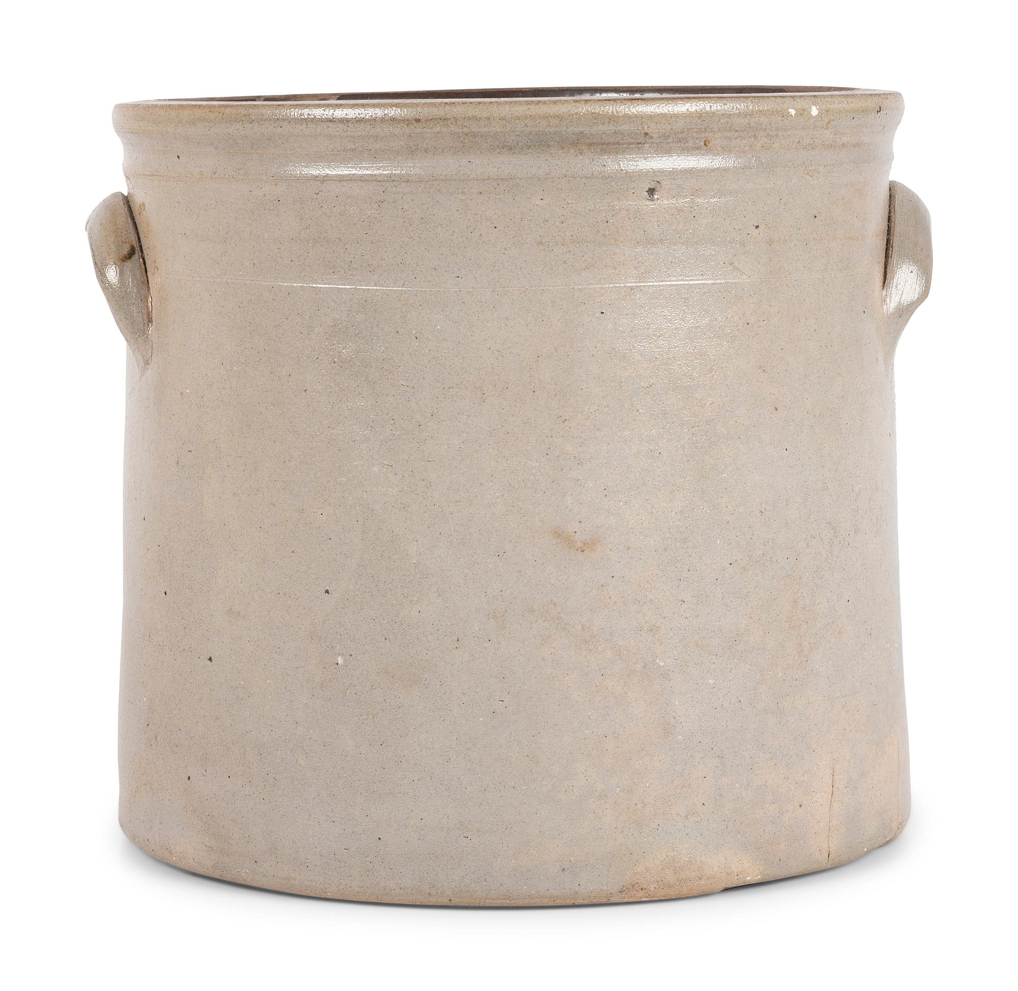 An A.O. Whittemore Cobalt Decorated Stoneware Two-Gallon Crock