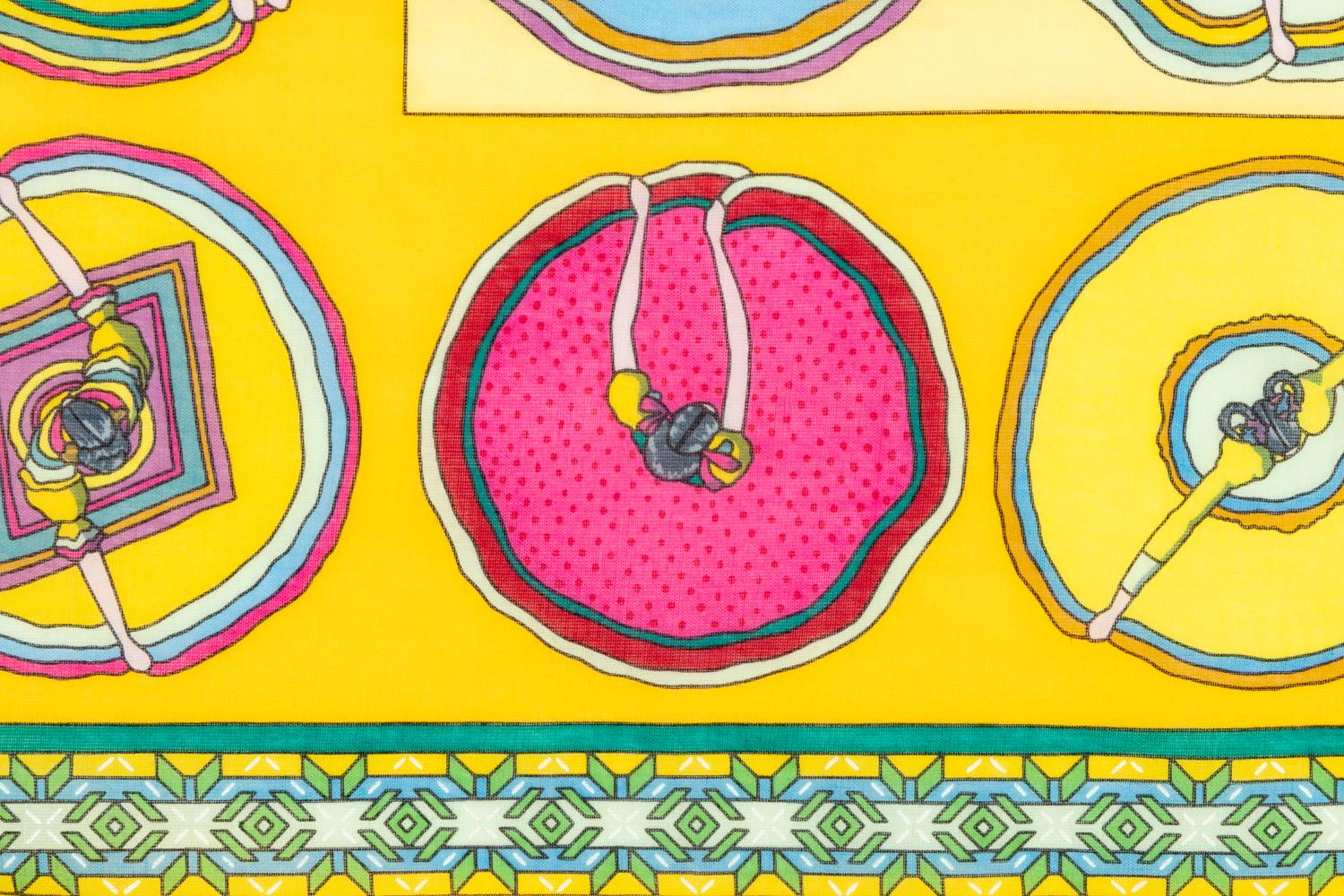 Three Hermès 70cm Cotton and Silk Scarves