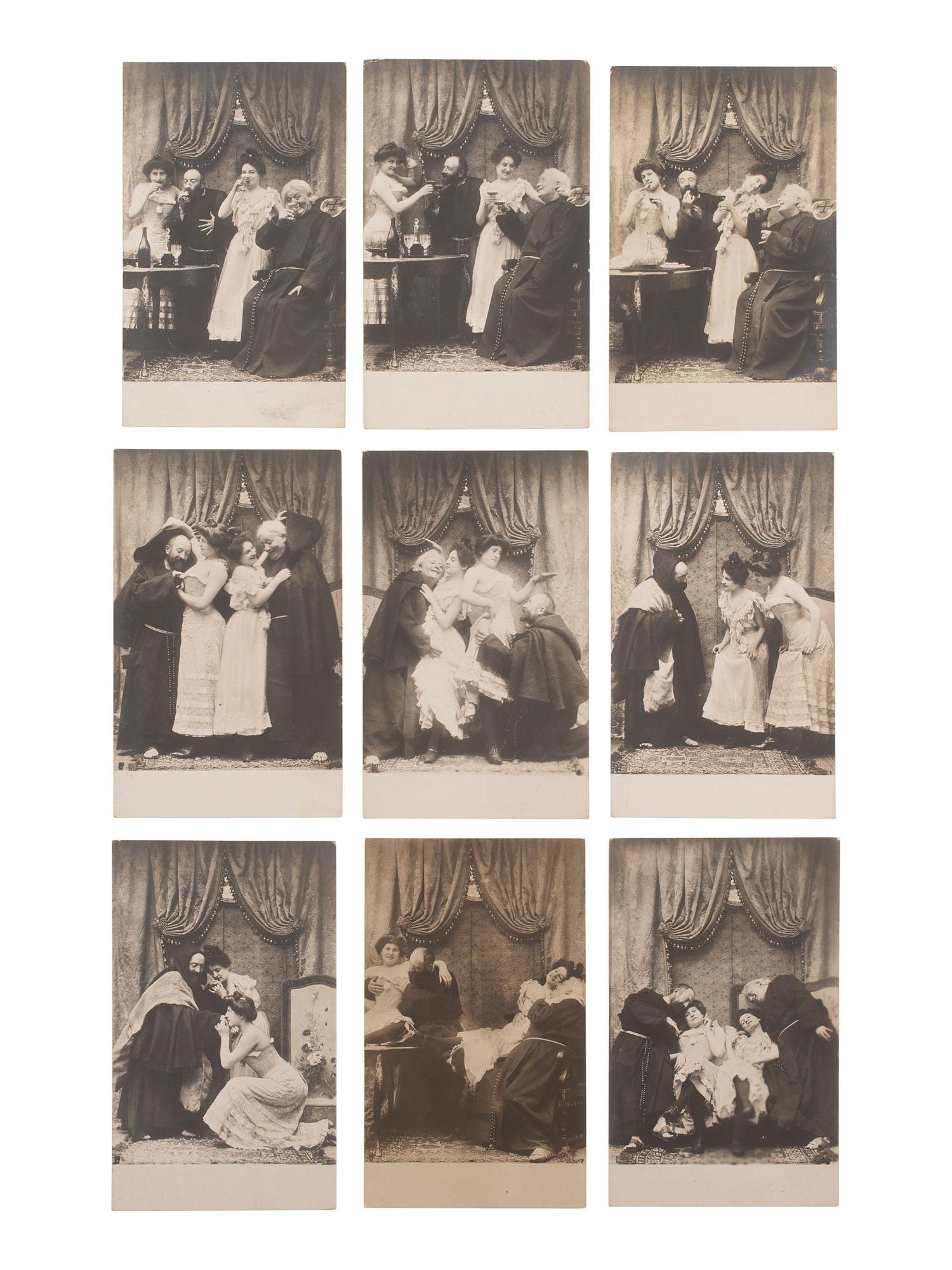 [EARLY PHOTOGRAPHY]. Collection of cased images, glass negatives, and postcards of nude subjects.