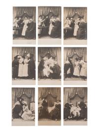 [EARLY PHOTOGRAPHY]. Collection of cased images, glass negatives, and postcards of nude subjects.