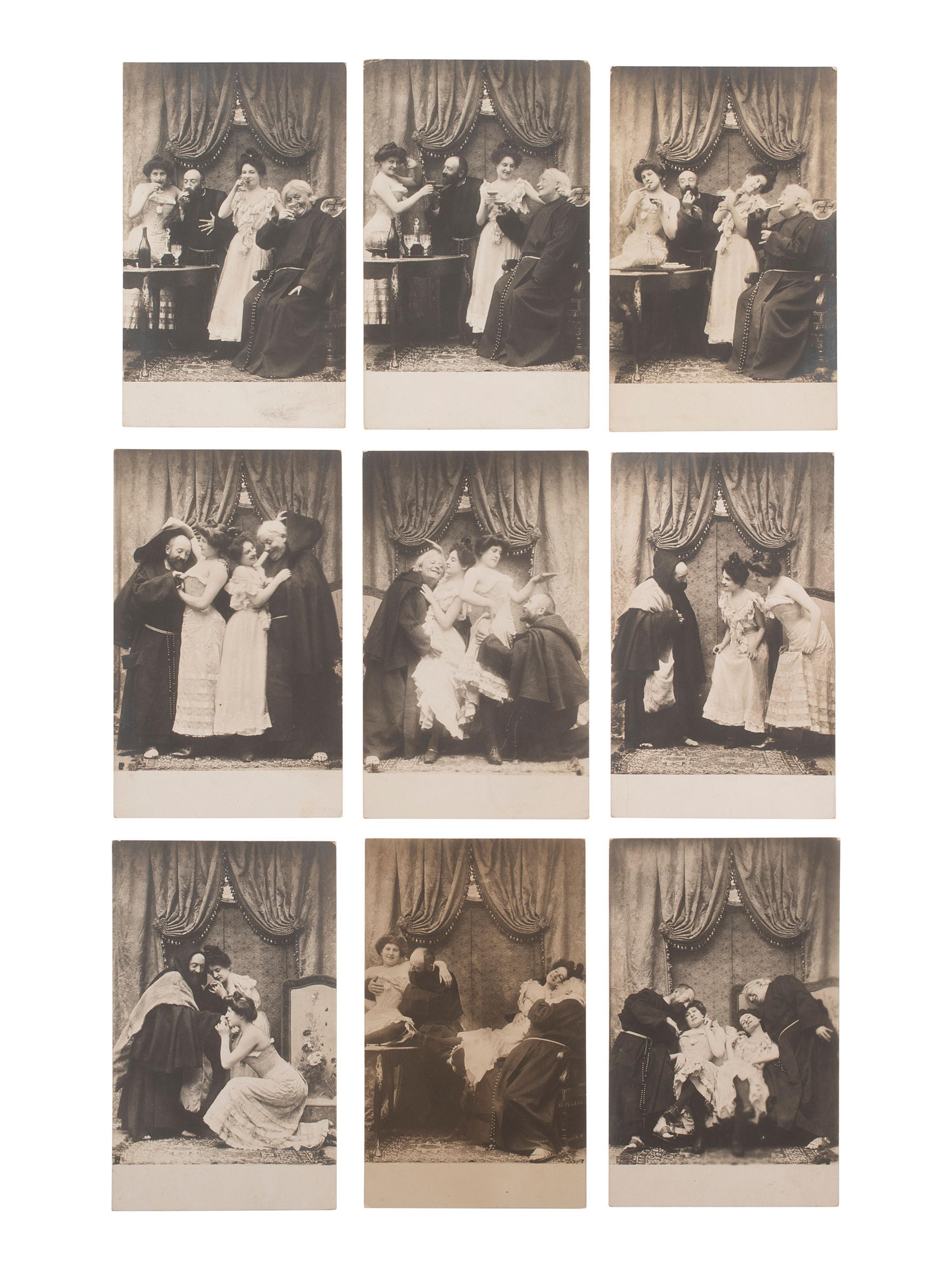 [EARLY PHOTOGRAPHY]. Collection of cased images, glass negatives, and postcards of nude subjects.