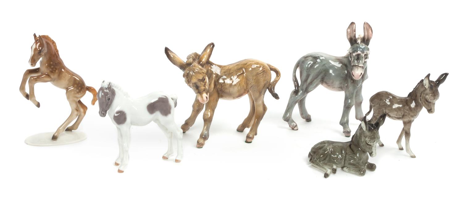 Six Porcelain Figures Height of tallest 6 1/2 inches. — SECOND HALF 20TH CENTURY