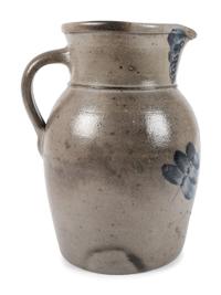A Cobalt Decorated Stoneware Pitcher
