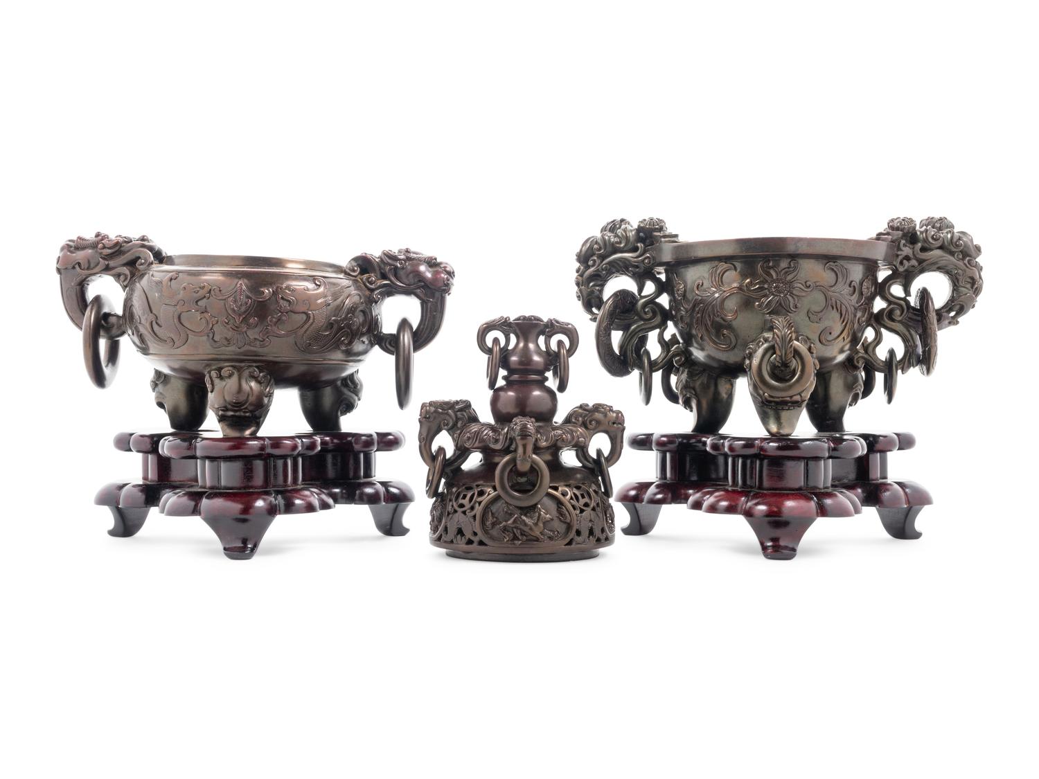 Three Chinese Carved Stone Articles