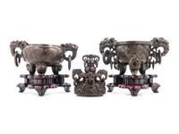 Three Chinese Carved Stone Articles