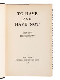 HEMINGWAY, Ernest (1899-1961). A group of 3 works by Hemingway, comprising:
