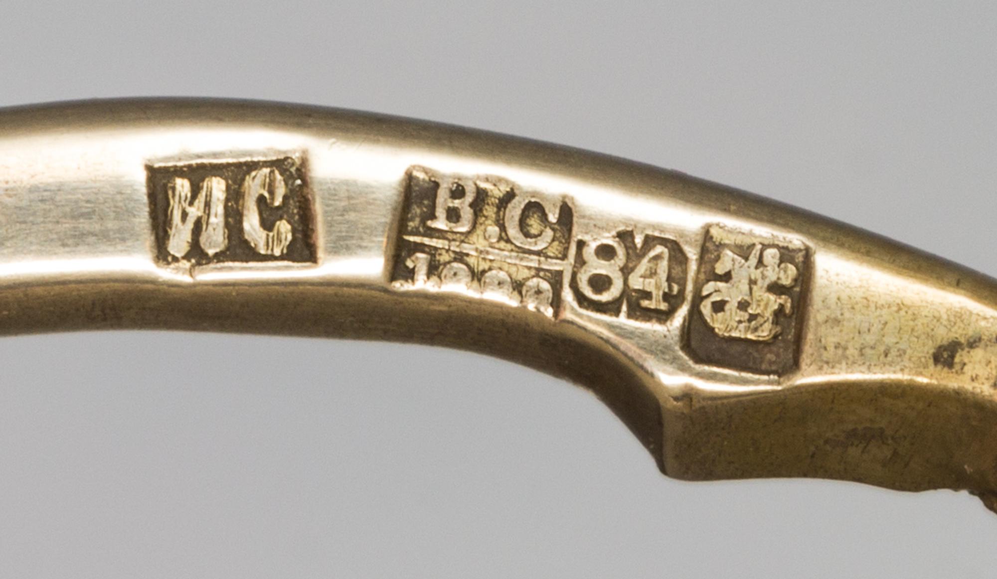 A Russian Silver and Enamel Spoon, Mark of Ivan Saltykov, assay mark of Viktor Savinsky, Moscow, 19th century, having an enamel decorat