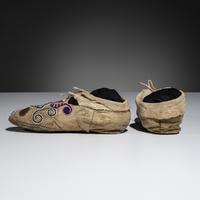 Dakota Beaded Buffalo Hide Moccasins