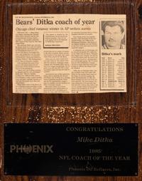 A Group of Four Awards Presented to Mike Ditka Formerly Displayed at Mike Ditka’s Restaurant