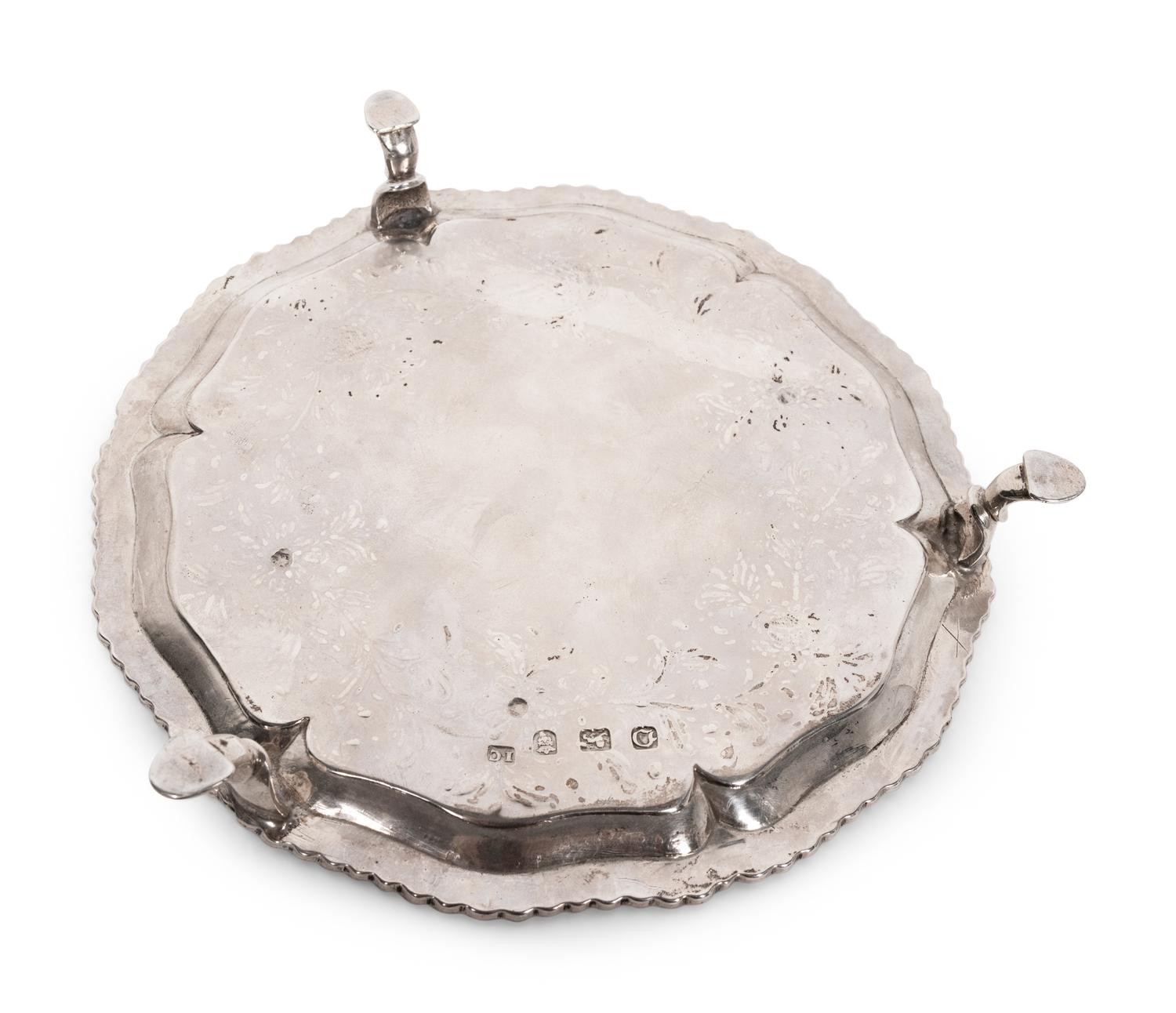 An 18th Century English Silver Salver