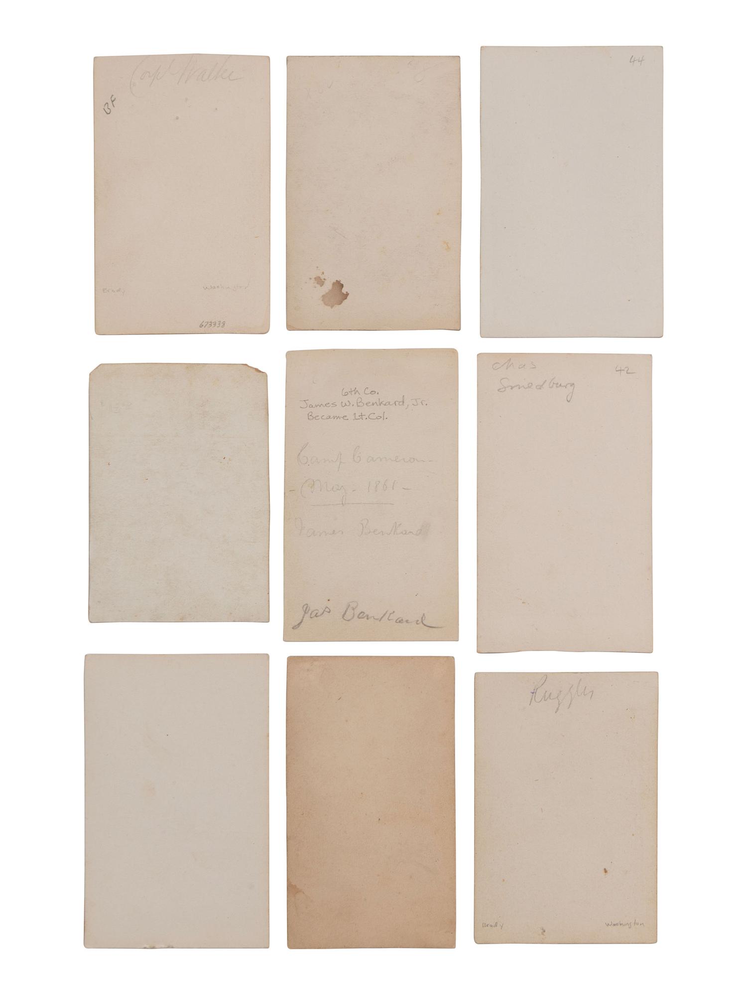 [CIVIL WAR]. A group of 30 CDVs, incl. identified members of the 7th New York State Militia.