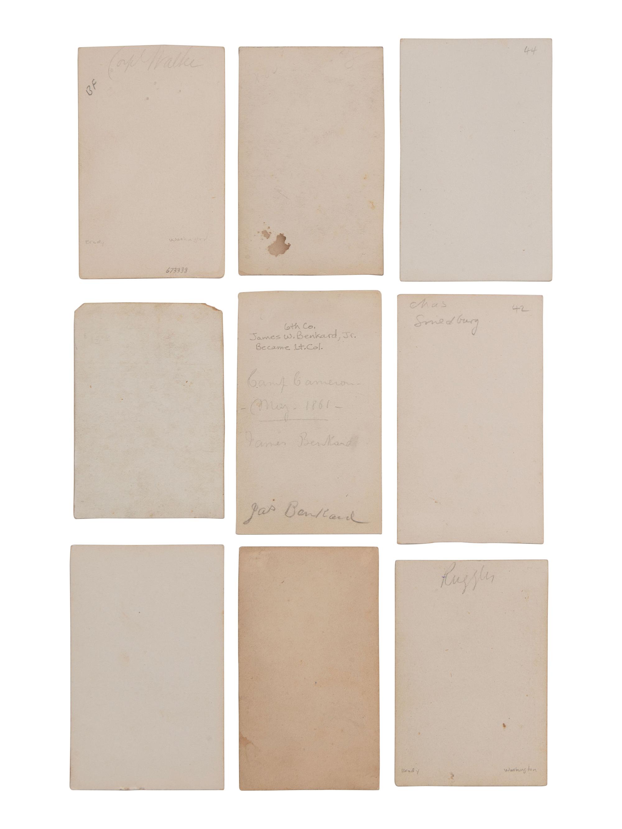 [CIVIL WAR]. A group of 30 CDVs, incl. identified members of the 7th New York State Militia.