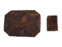 A group of 3 items, incl. Civil War soldier's folk art wood carving from Camp Falmouth, Virginia. 1862.