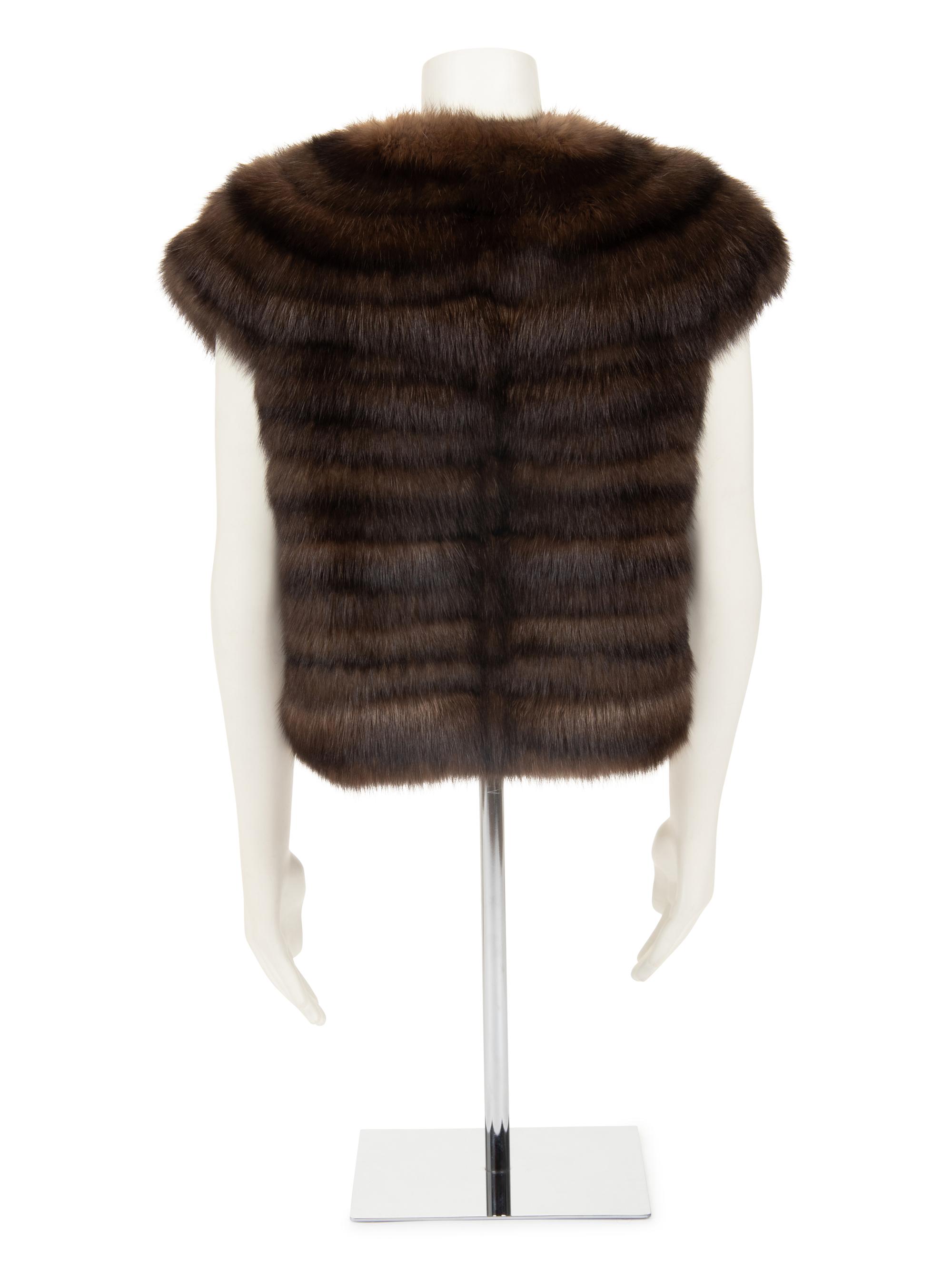 J. Mendel Sable Fur Sleeveless Jacket