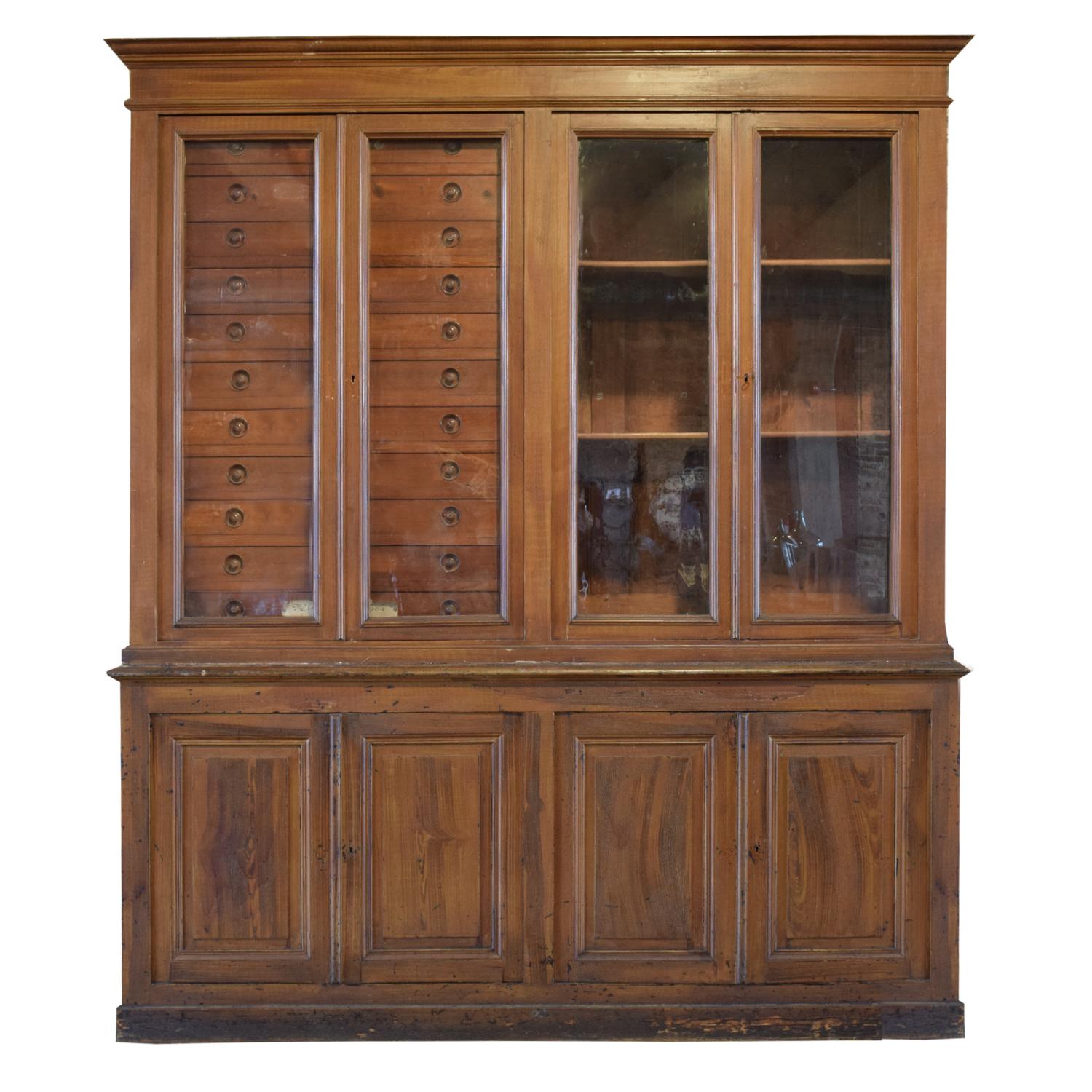 A Specimen Cabinet 89" W x 25" D x 104.5" H — Italy, Circa 1900