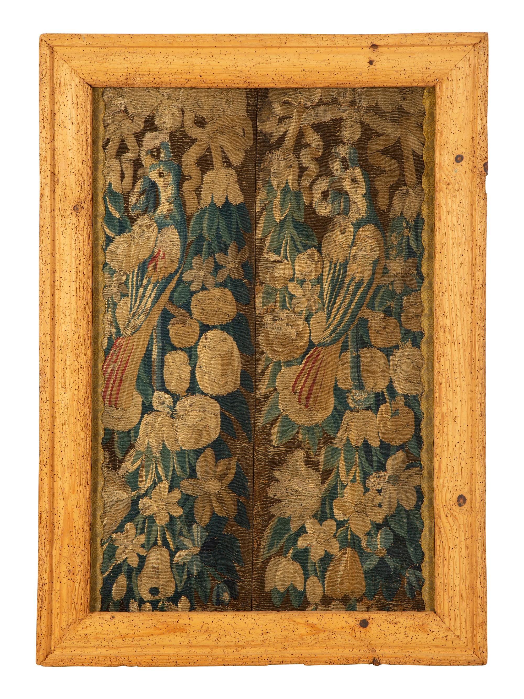 A Framed Aubusson Tapestry Fragment