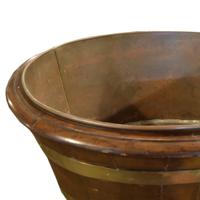 A Brass Banded Mahogany Cellarette 27" W x 21.5" D x 11.5" H — England, 19th Century