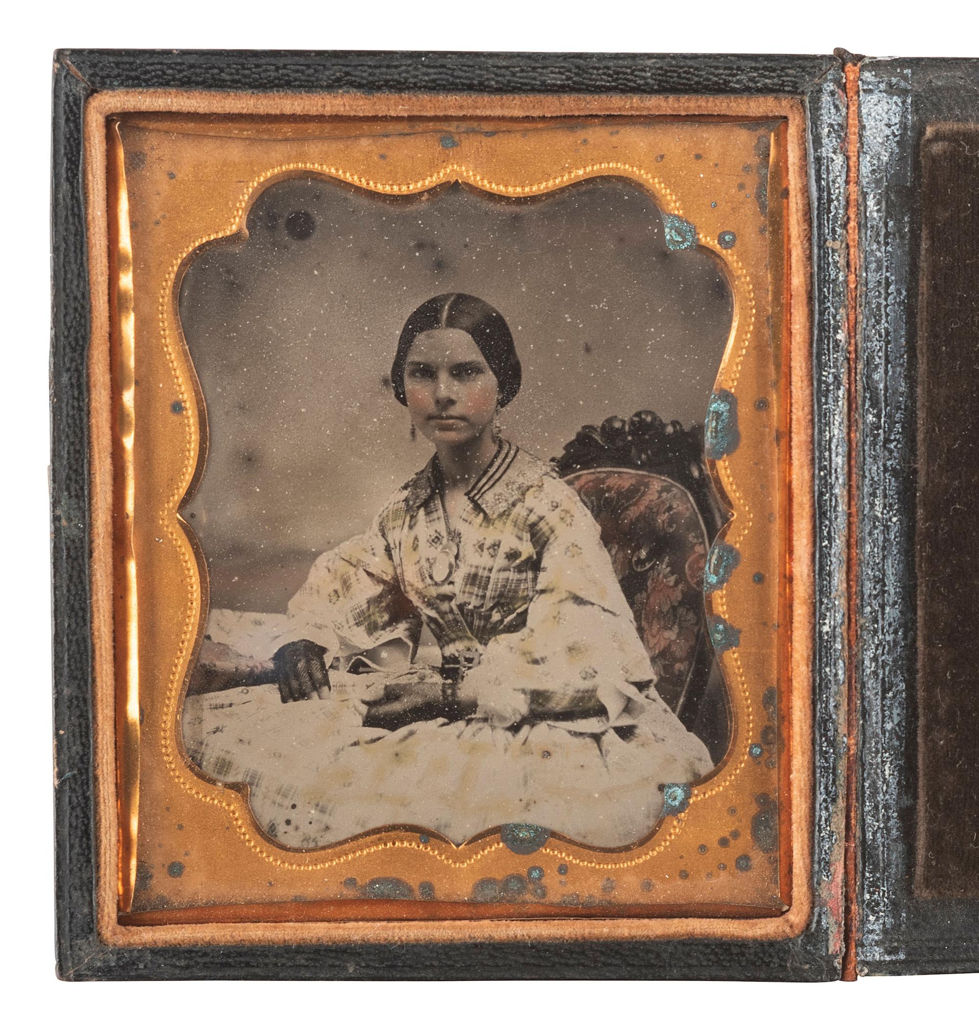 [EARLY PHOTOGRAPHY]. 35 assorted images including paper, tintype, ambrotype, and daguerreotype portraits.