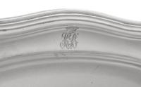 A Near Pair of German Silver Serving Platters