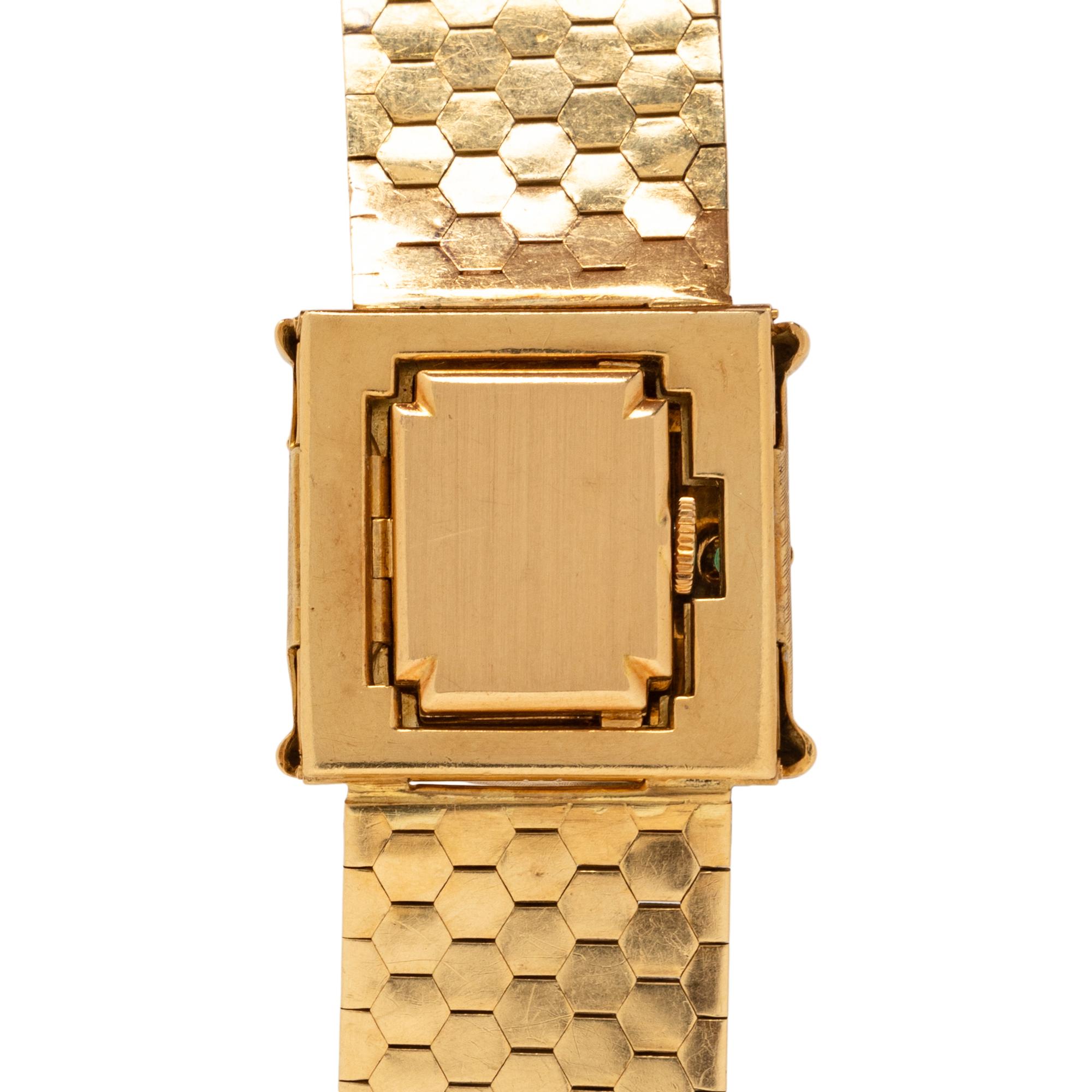 ROLEX, YELLOW GOLD AND MULITIGEM HIDDEN DIAL BRACELET WATCH