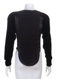 A Giorgio Armani Black Velvet "Samurai" Top, Size 40.