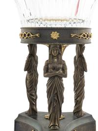 A Russian Parcel Gilt Bronze and Cut Glass Centerpiece