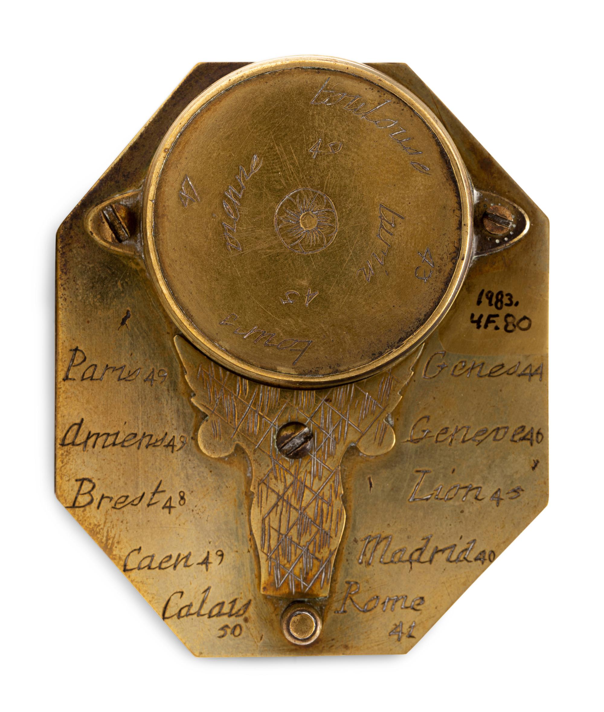 A French Brass Equinoctial Sundial