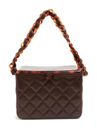 Chanel Quilted Cosmetic Bag with Lucite Top, 1996-97