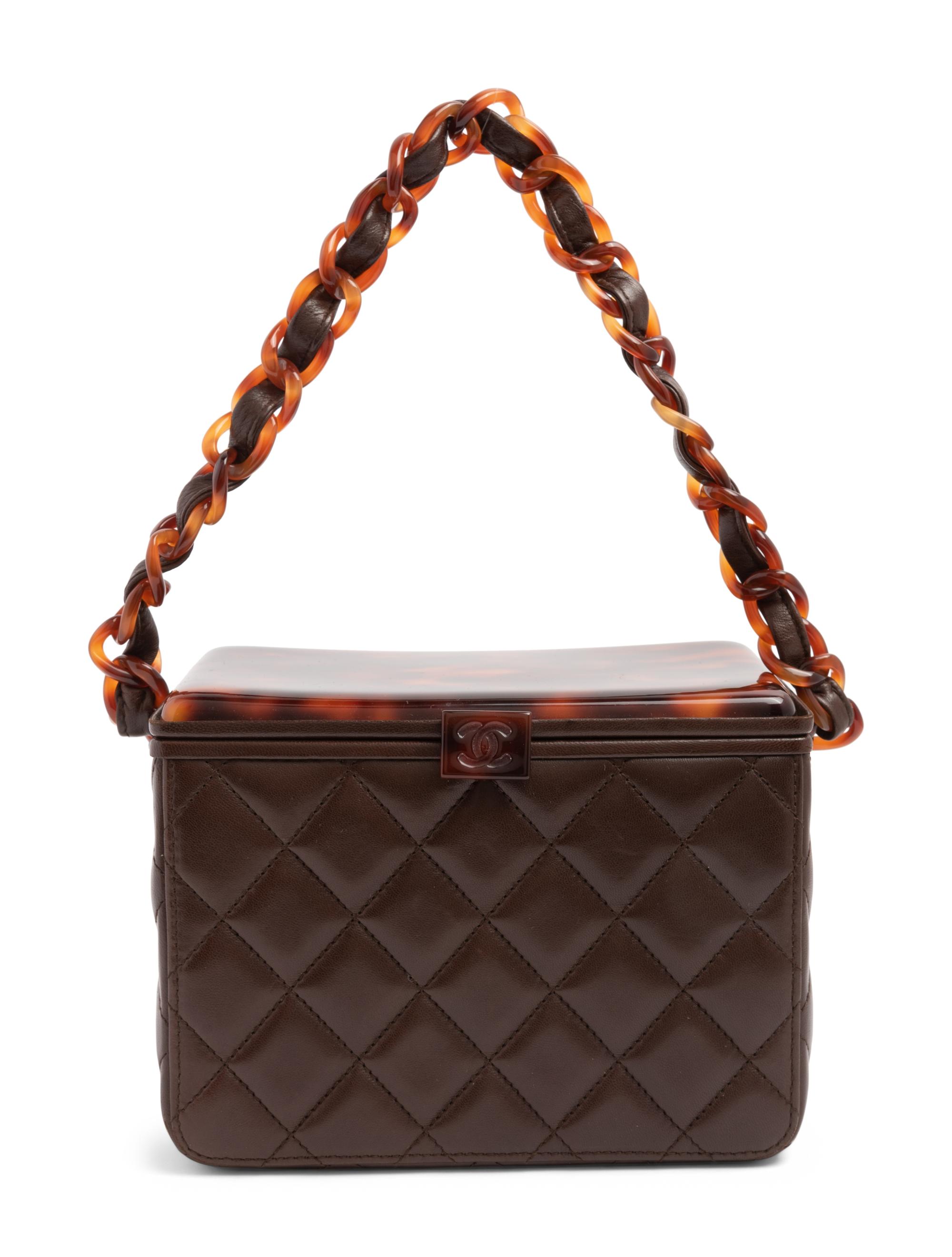 Chanel Quilted Cosmetic Bag with Lucite Top, 1996-97
