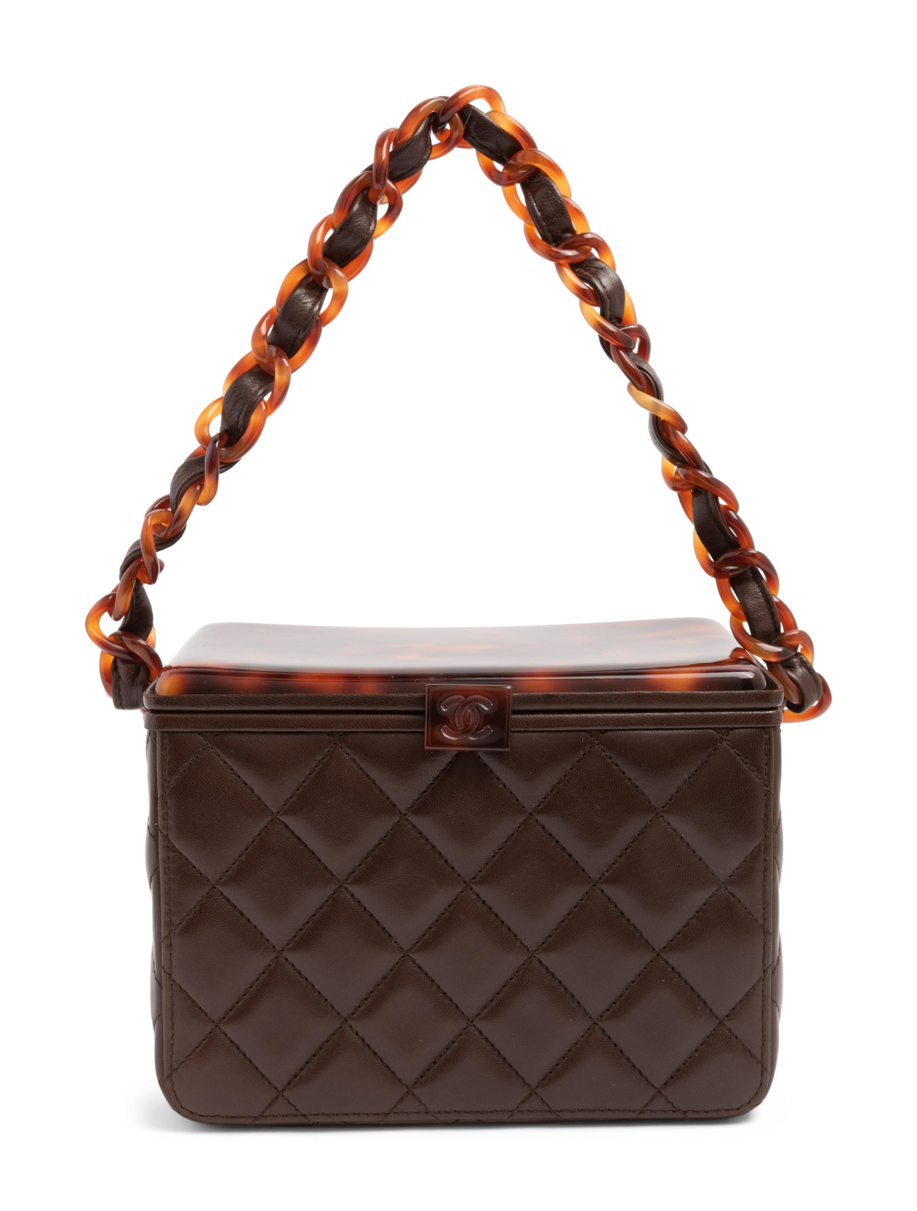 Chanel Quilted Cosmetic Bag with Lucite Top, 1996-97
