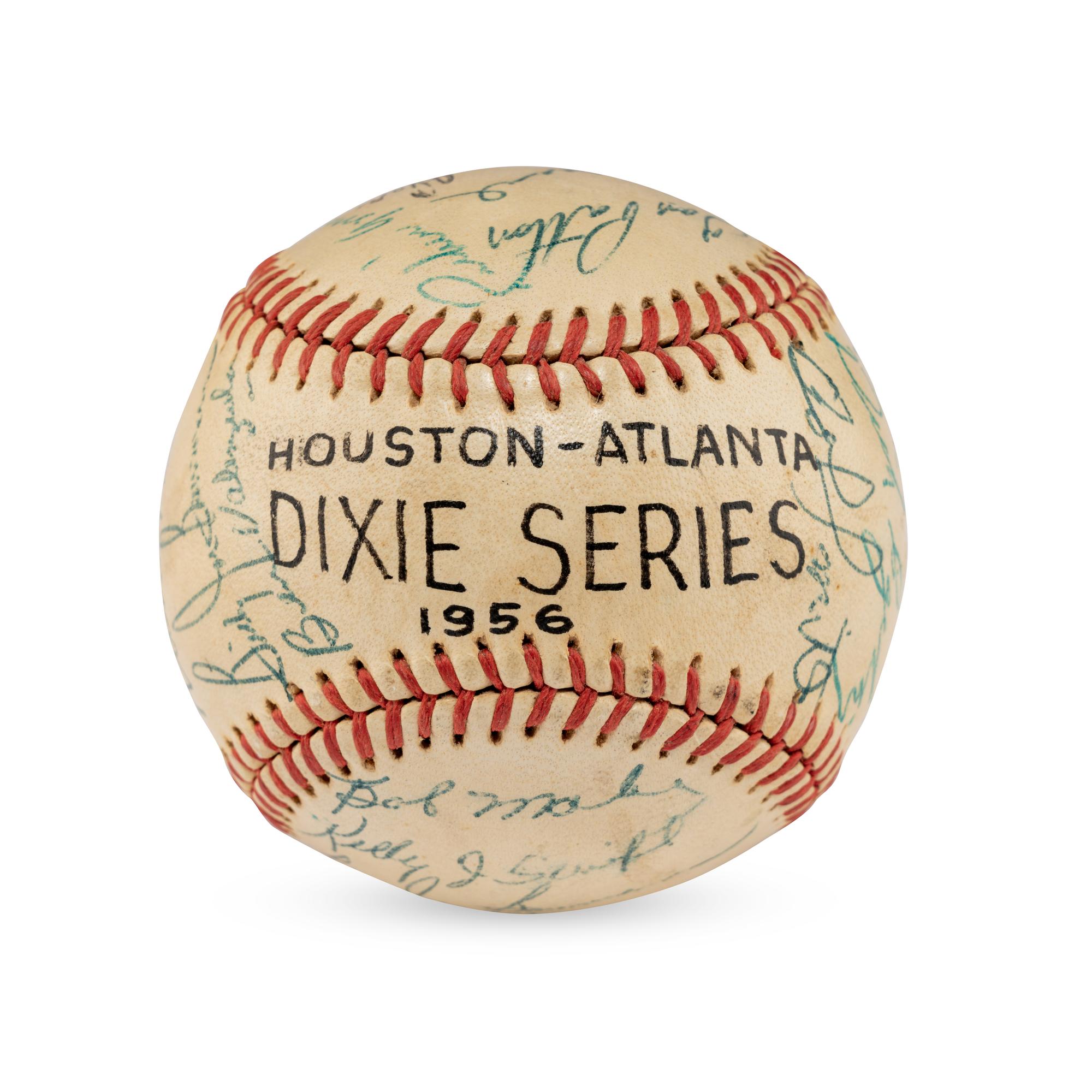 A 1956 Houston Buffs/Atlanta Crackers Multi Signed Baseball (JSA Letter of Authenticity)