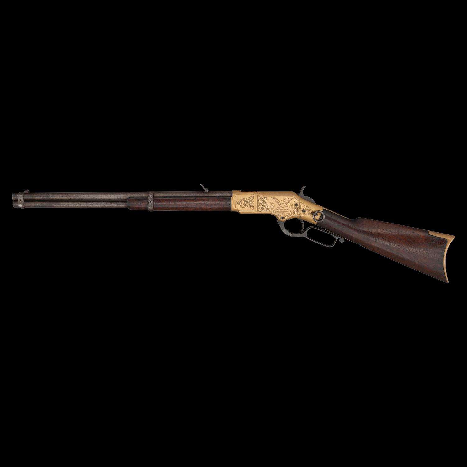Engraved Winchester Model 1866 Saddle Ring Carbine Attributed to the Ulrich Brothers