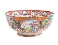 A Chinese Export Porcelain Punch Bowl