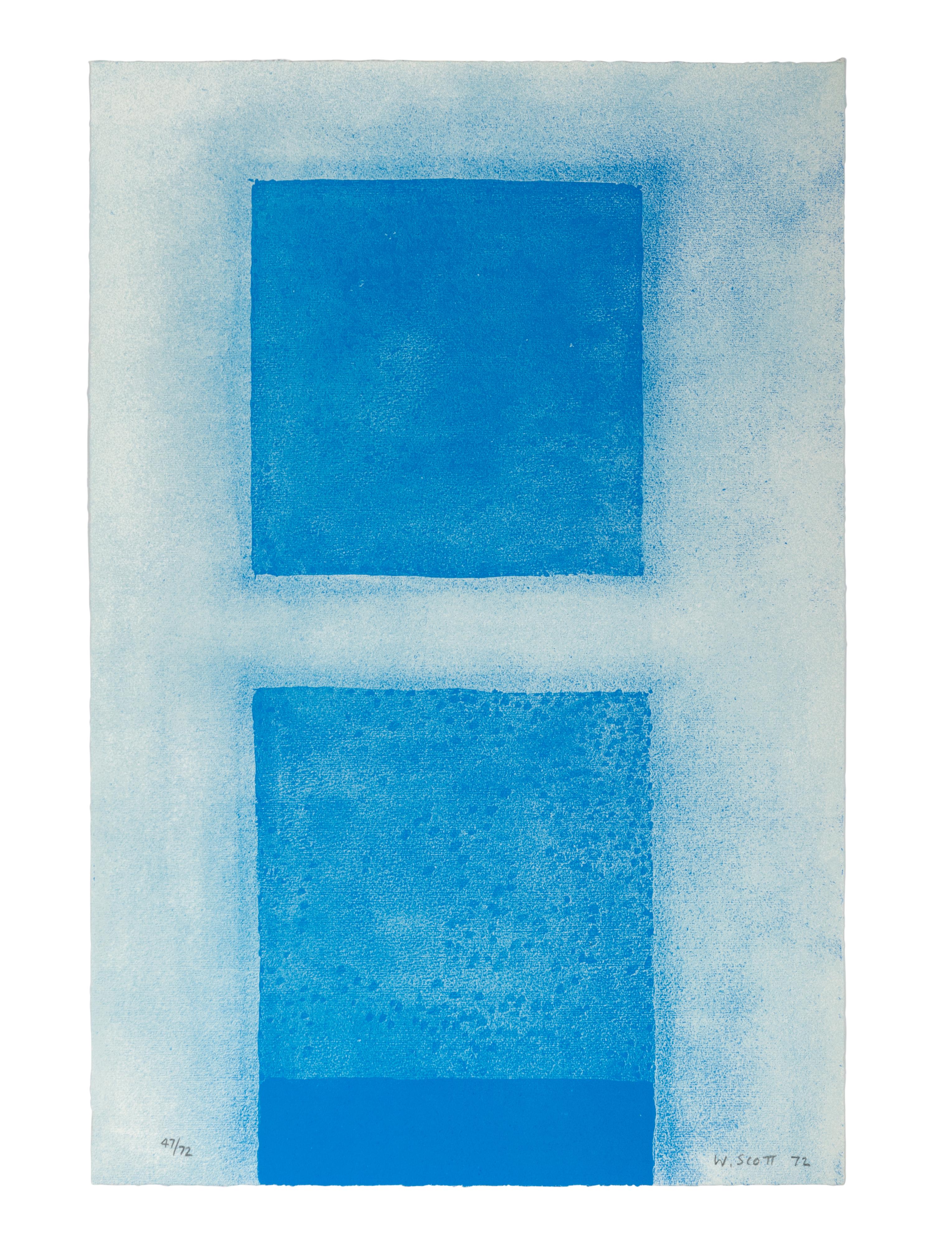 Line on the Rectangle and Cobalt Predominates (two prints from A Poem for Alexander ), 1972