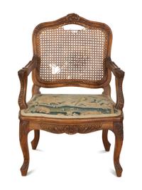 A Louis XV Style Carved Fruitwood Child's Chair