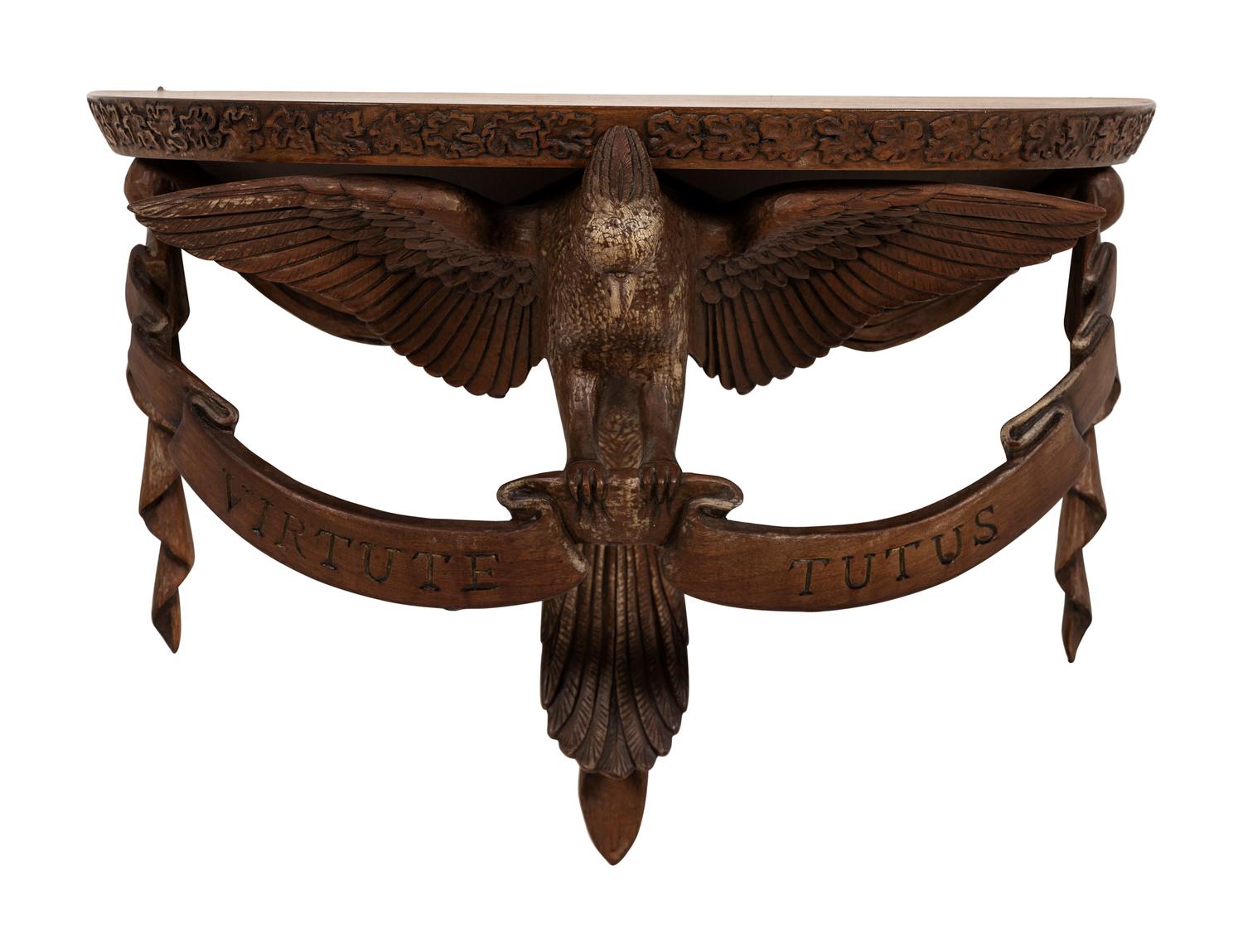 A Carved Wood Dove Wall Bracket