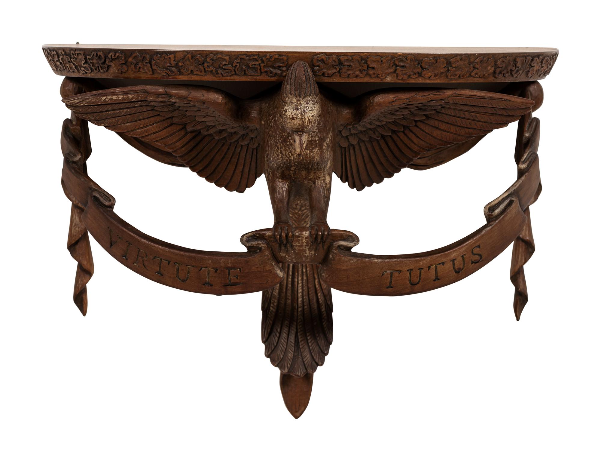 A Carved Wood Dove Wall Bracket