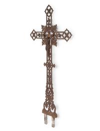 A French Cast Iron Crucifix Grave Marker