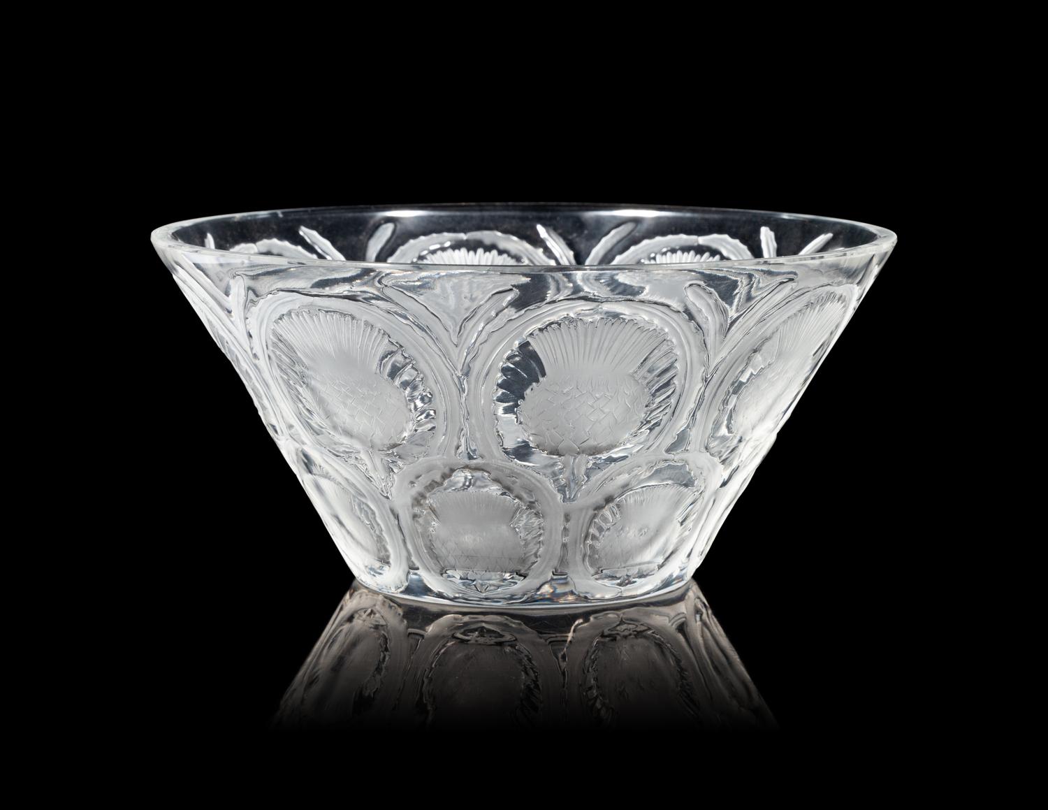 A Lalique Thistle Bowl
