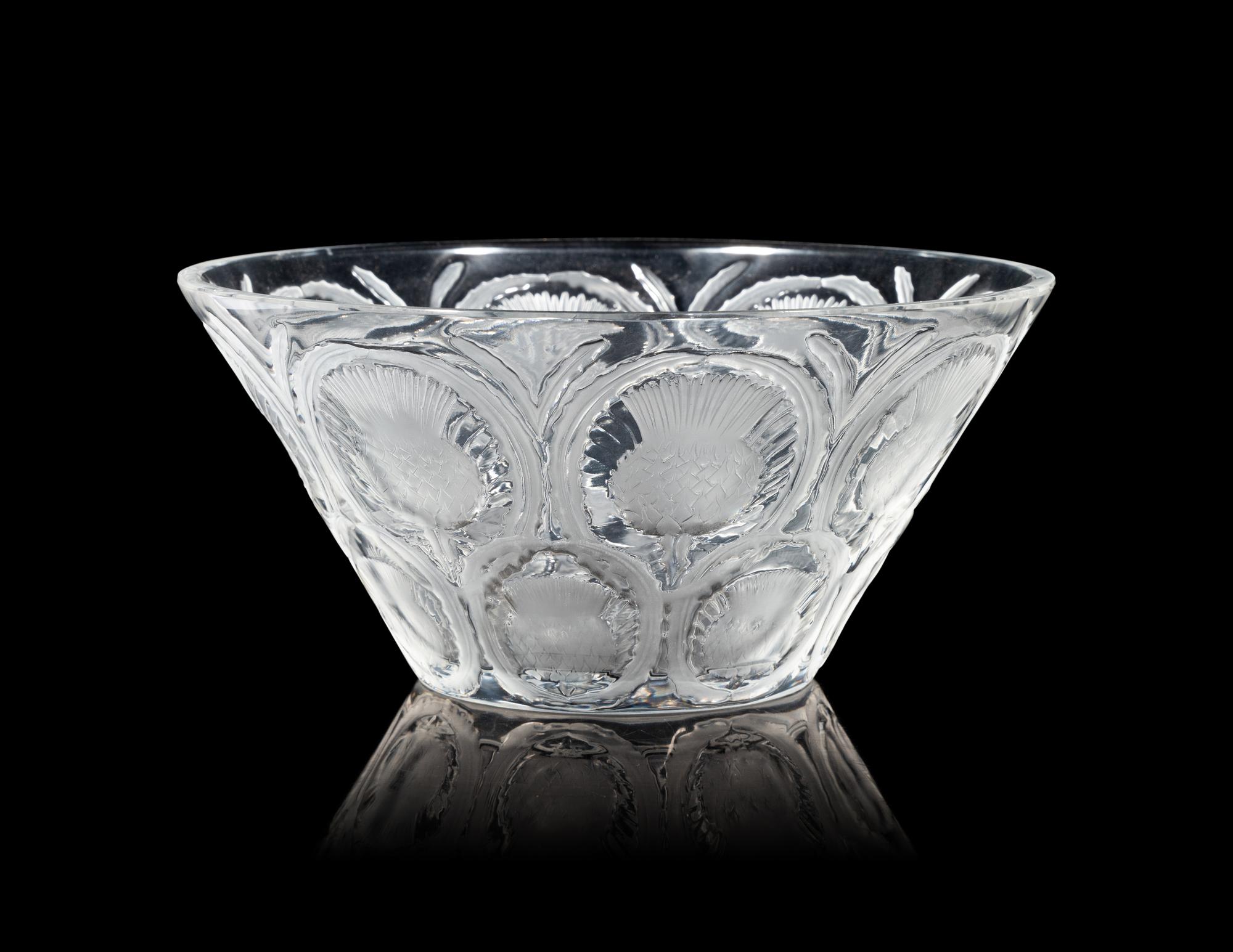A Lalique Thistle Bowl