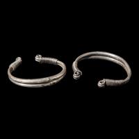 Three Pairs of Chinese Silver Bracelets, Late Qing Dynasty-Republic Period 晚清-民國 銀鐲三對