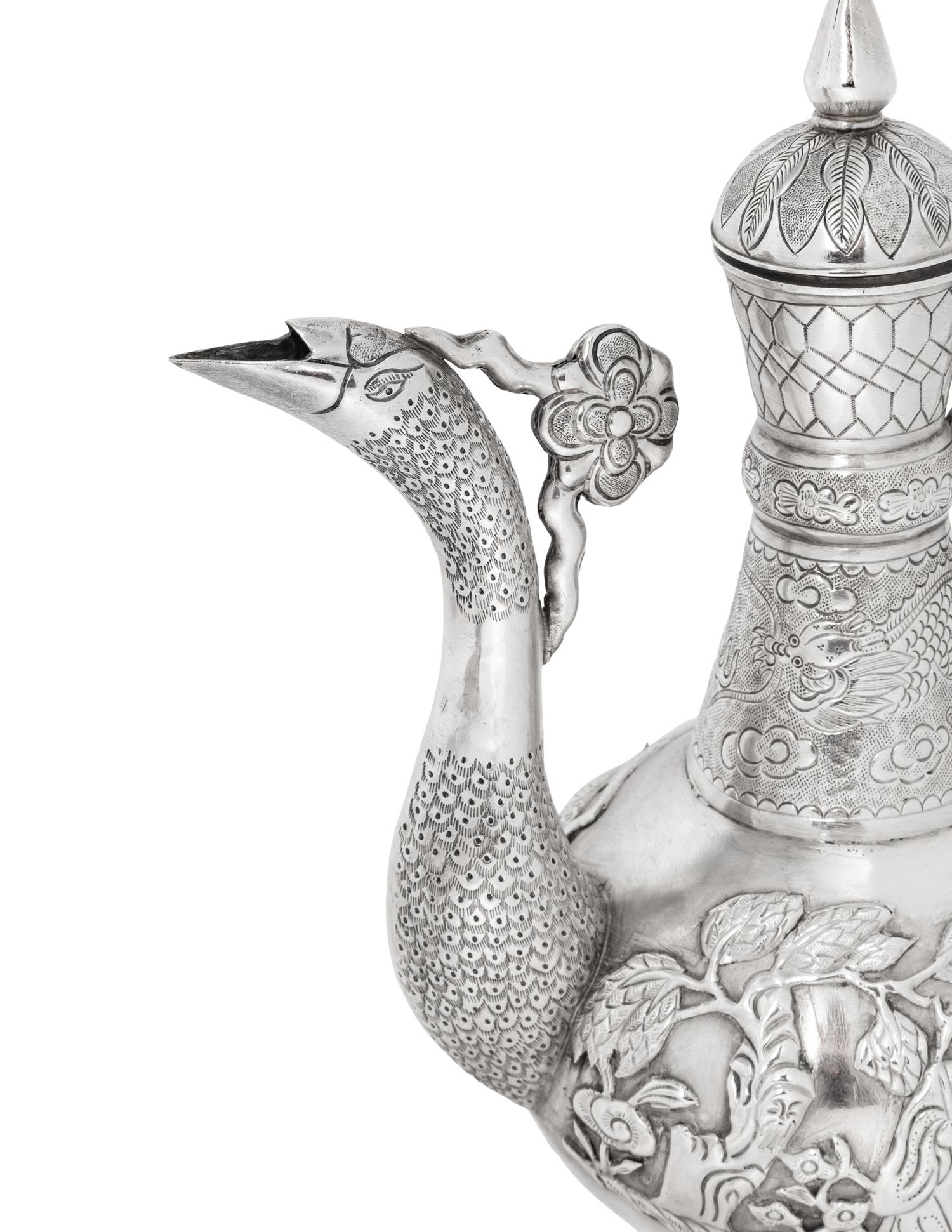 Two Silver Tea Pots