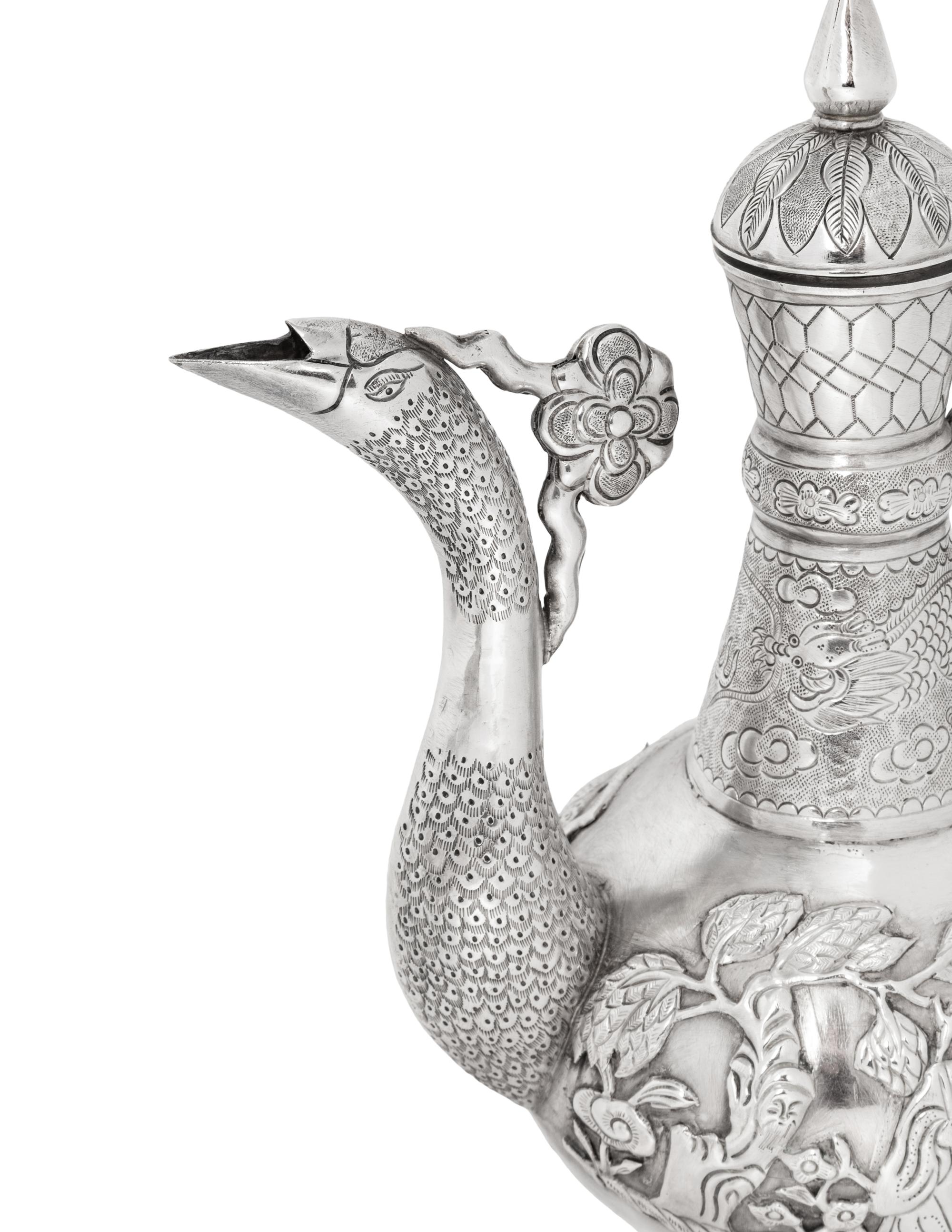 Two Silver Tea Pots