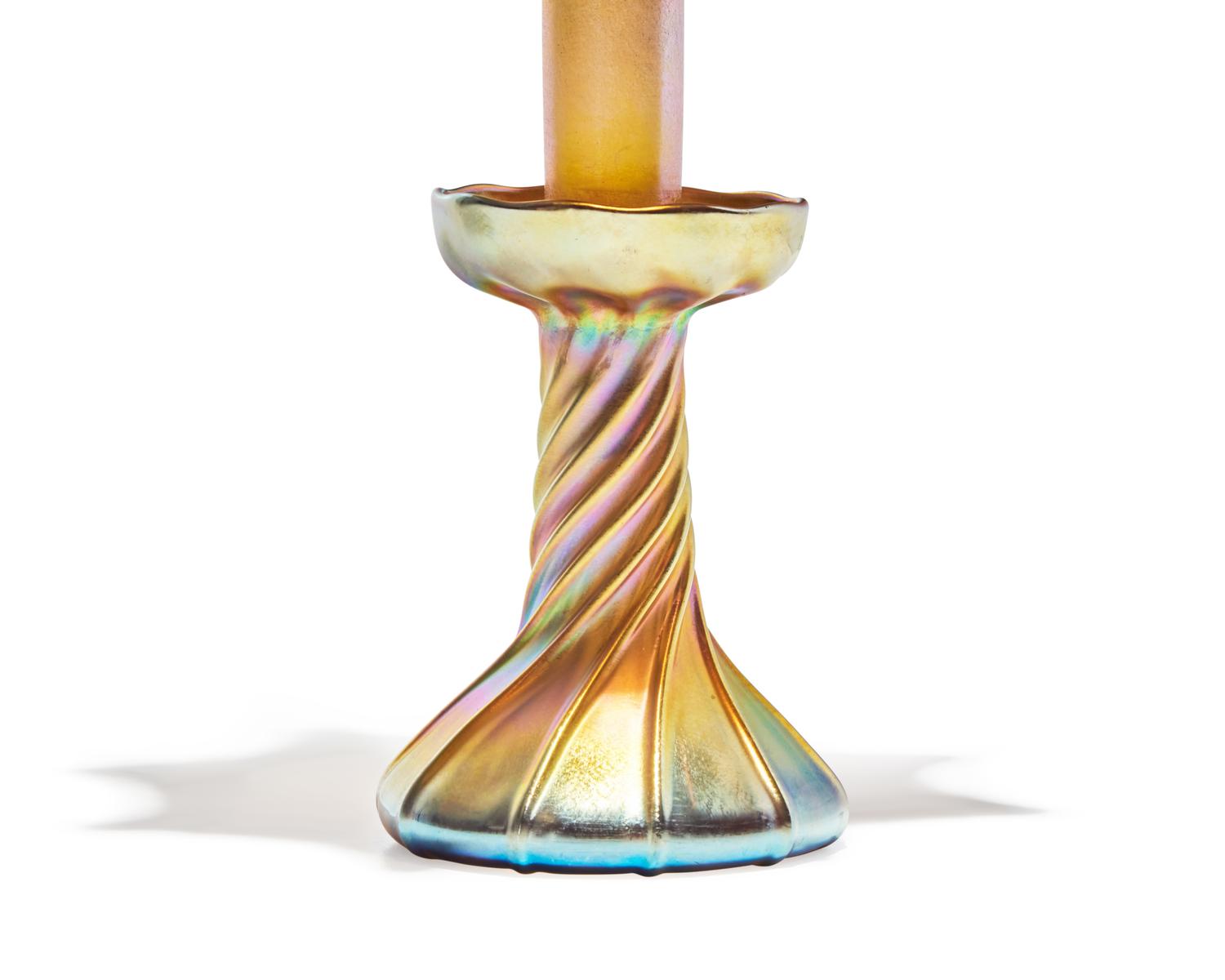 A Gold Favrile Table Lamp