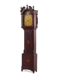 A George III Mahogany and Marquetry Tall Case Clock