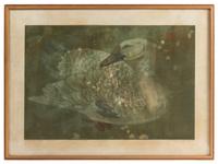 An Ink and Color Painting on Silk 23 1/2 x 16 1/2 inches (image).