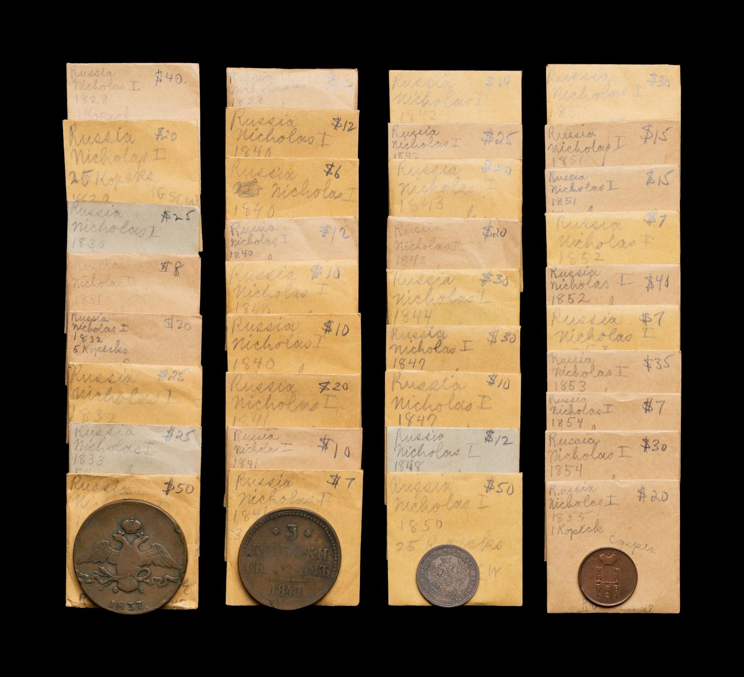 [RUSSIA] A Large Collection of Nicholas I Silver and Copper Coins