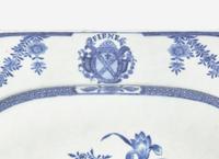 A Pair of Chinese Export Cobalt-Decorated Porcelain Armorial Serving Platters