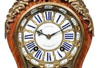 A Louis XV Gilt Bronze Mounted Tulipwood Bracket Clock