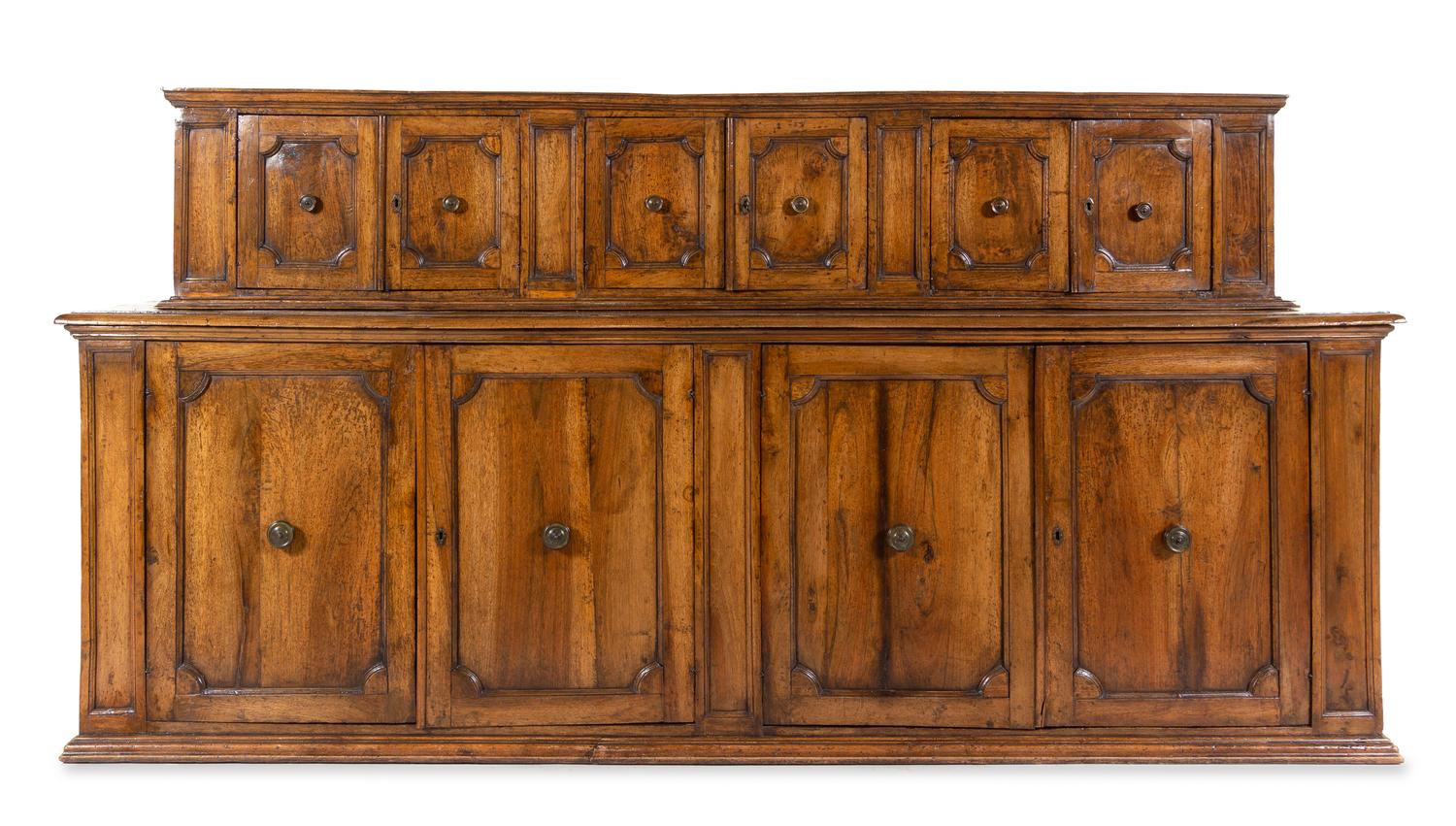 An Italian Baroque Walnut Cabinet